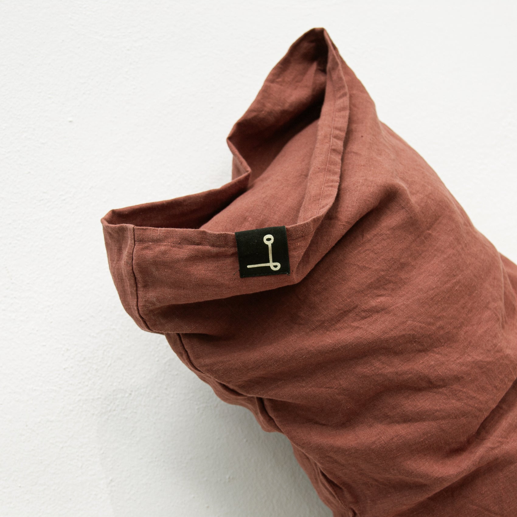 TERRACOTTA linen pillowcase-170gr/m2