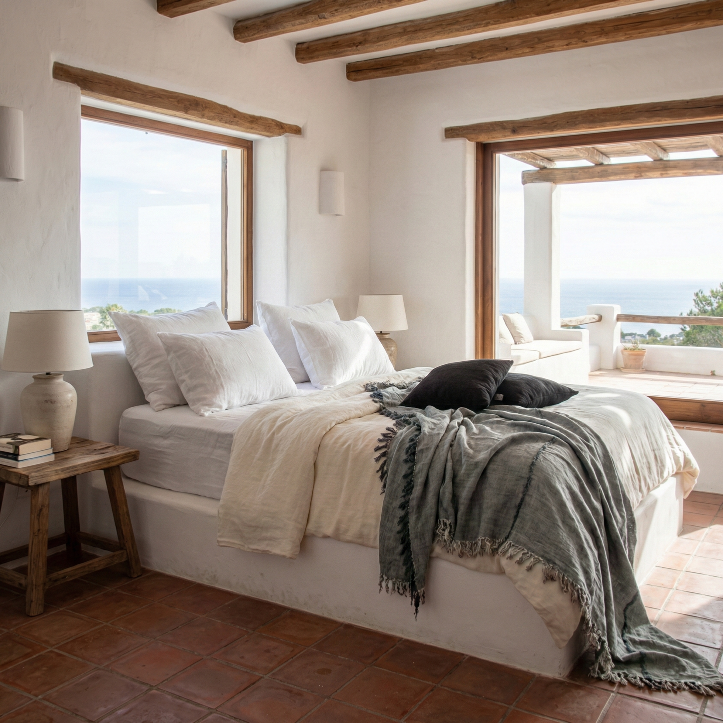 JAIPUR washed linen bedspreads