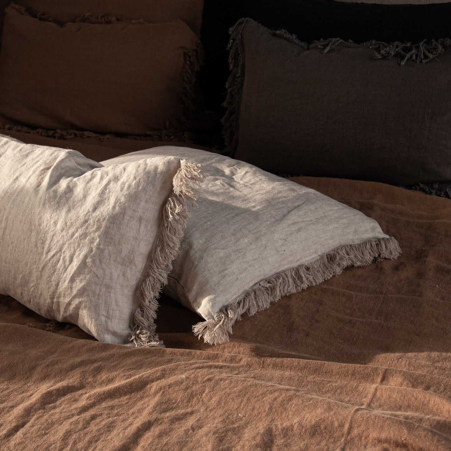 Edredón pie de cama NATURAL JASPEADO