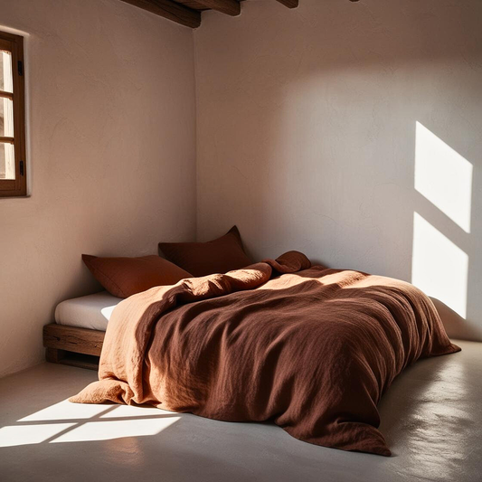 TERRACOTTA linen pillowcase-170gr/m2