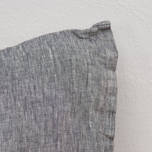 Pillow cover linen BLACK marbled linen-190gr/m2