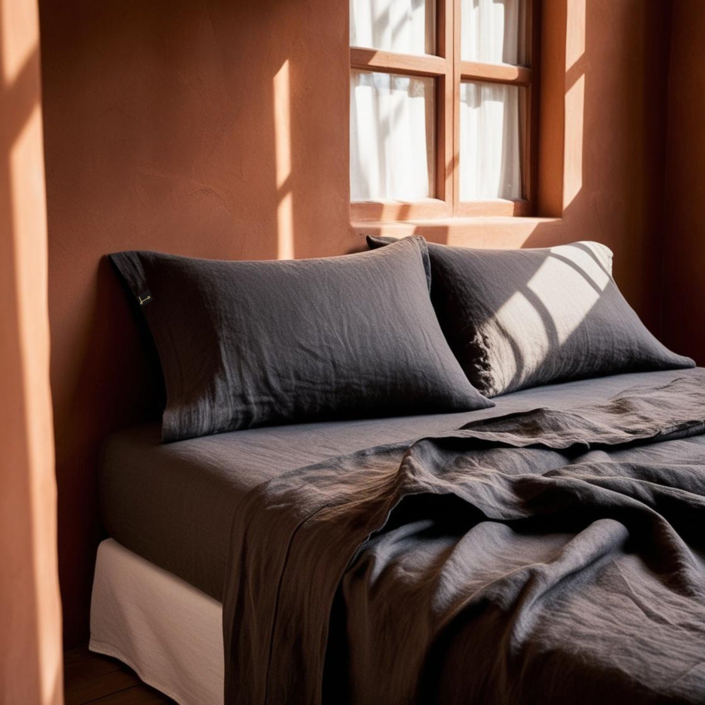 Ensemble de draps en lin GRIS-170gr/m2