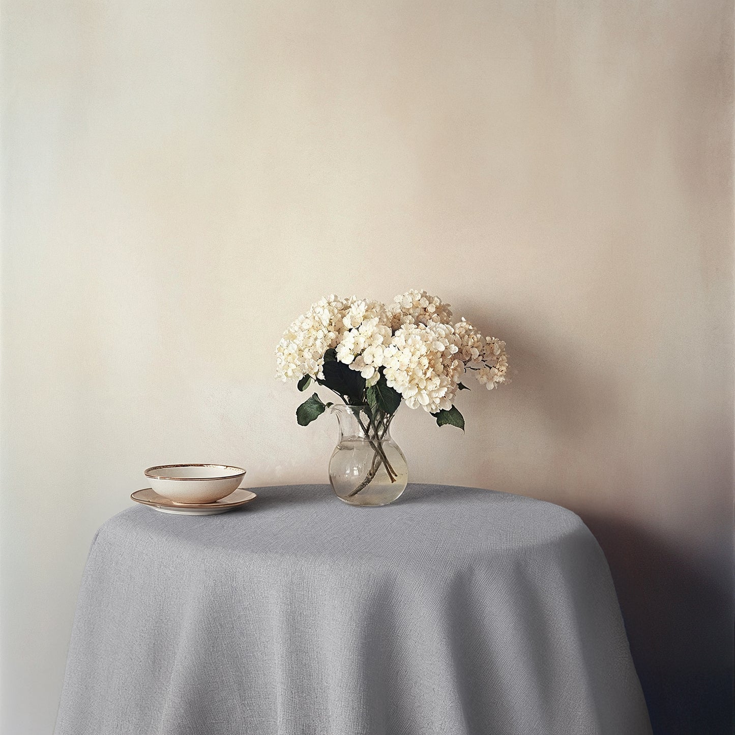 Linen tablecloth LIGHT GRAY