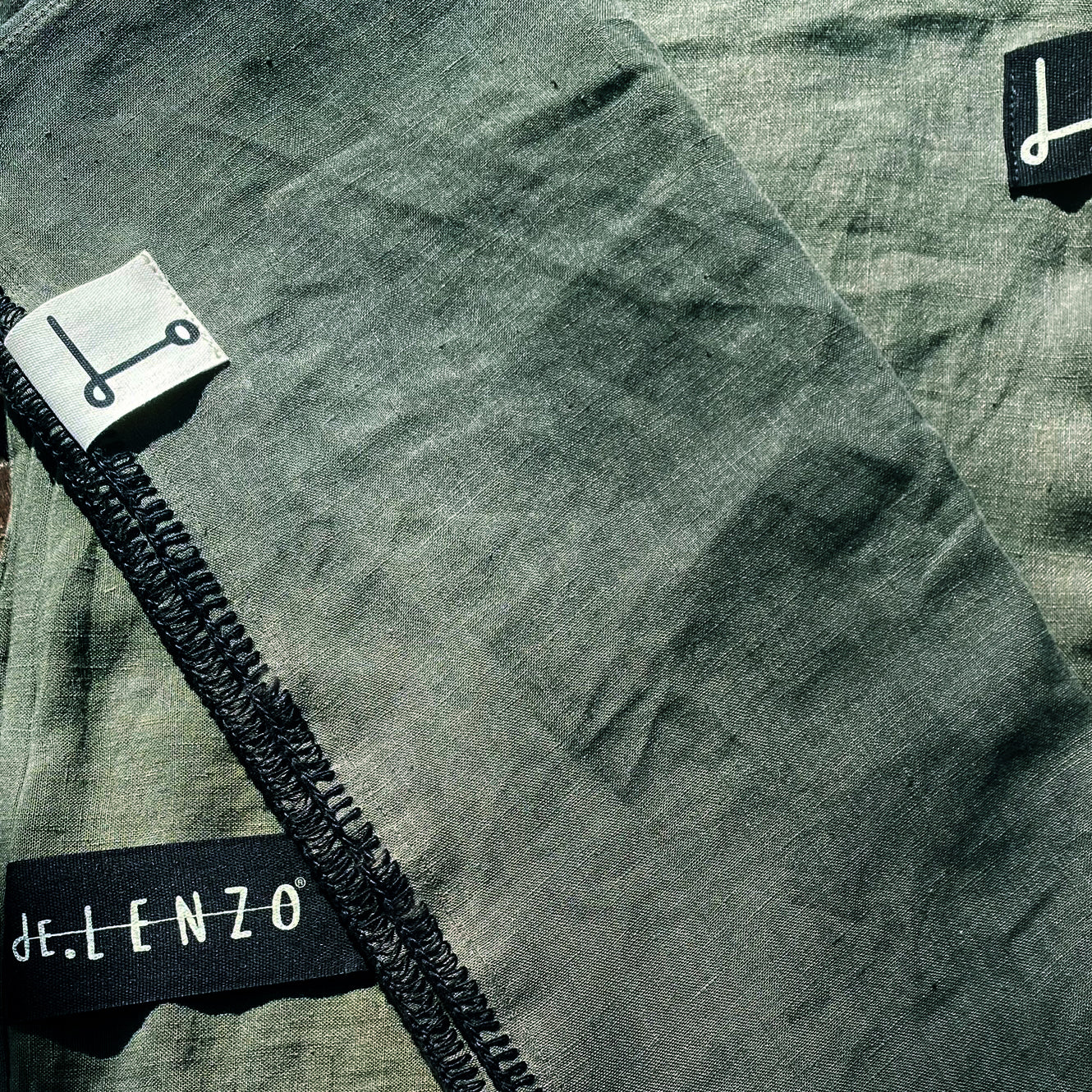 Funda de almohada lino VERDE hoja-190gr/m2