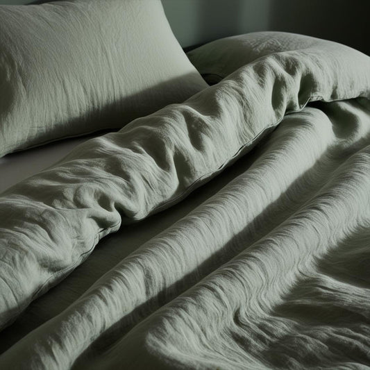 Linen pillowcase green LAUREL-170gr/m2