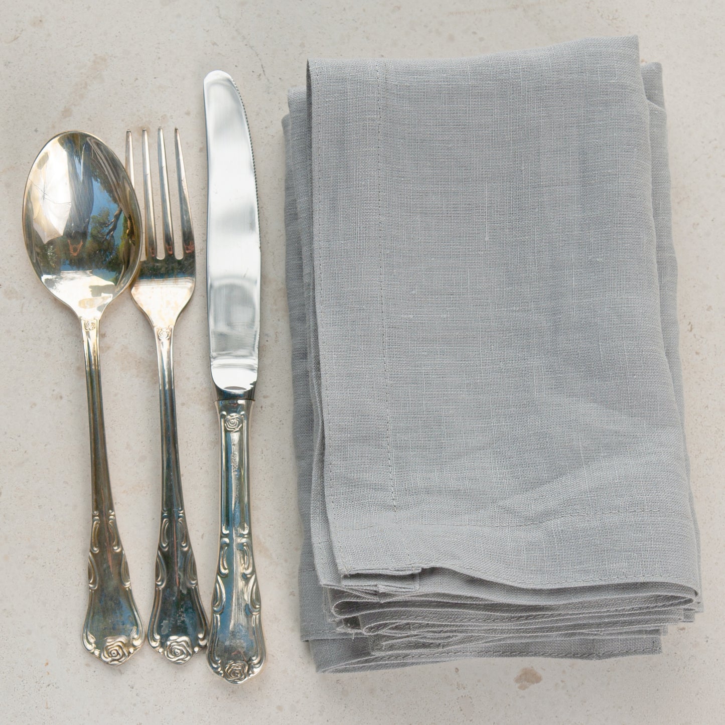 Linen tablecloth LIGHT GRAY