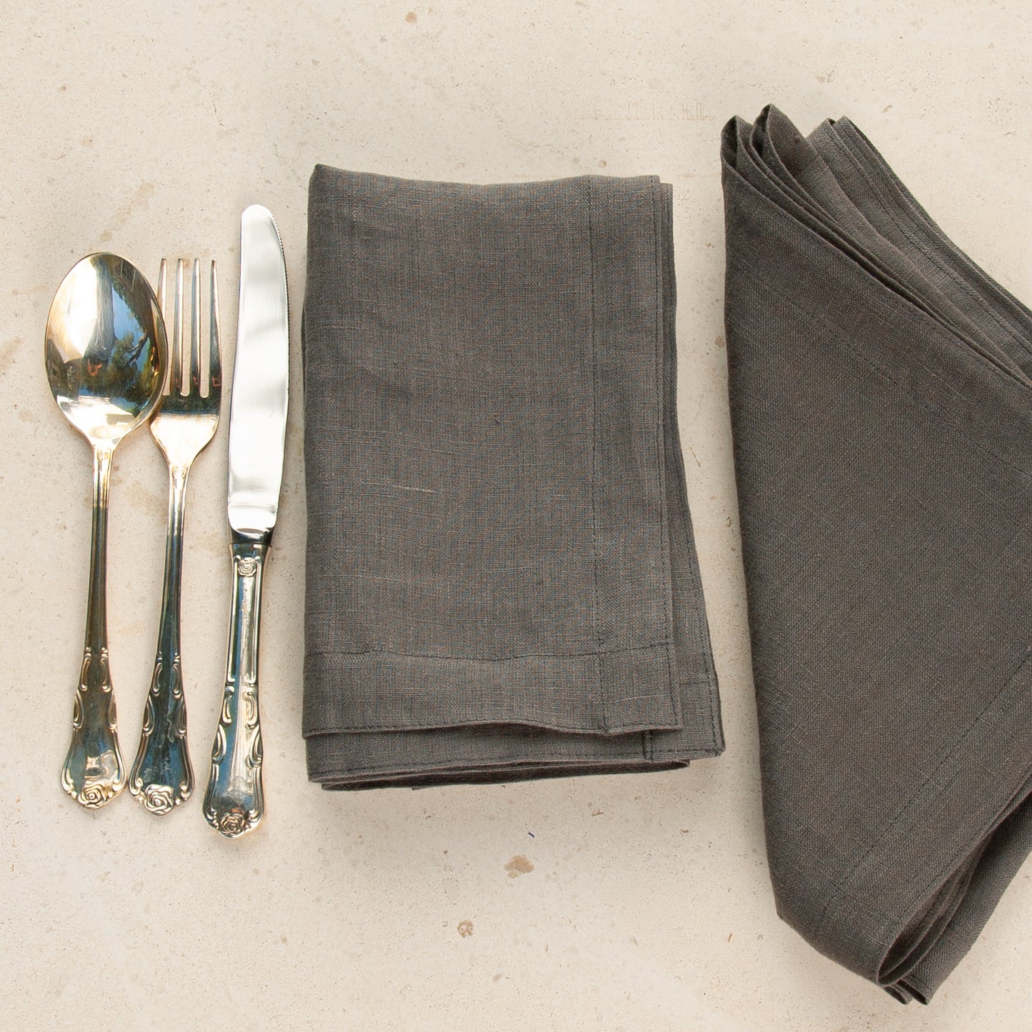 GRAY linen tablecloth