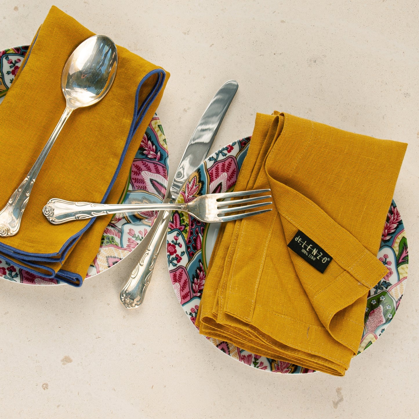 Linen tablecloth MUSTARD