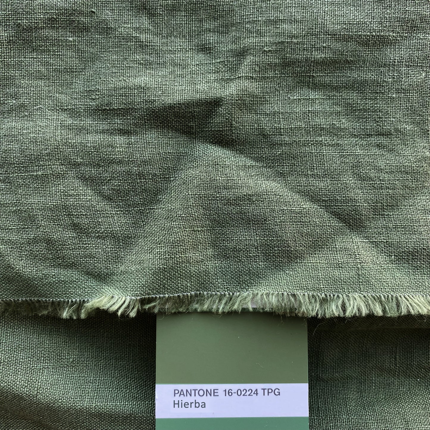 Taie d'oreiller en lin vert LAUREL-170gr/m2