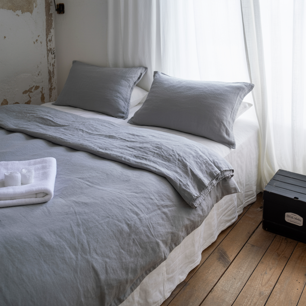 Funda nórdica lino SKY BLUE-170gr/m2