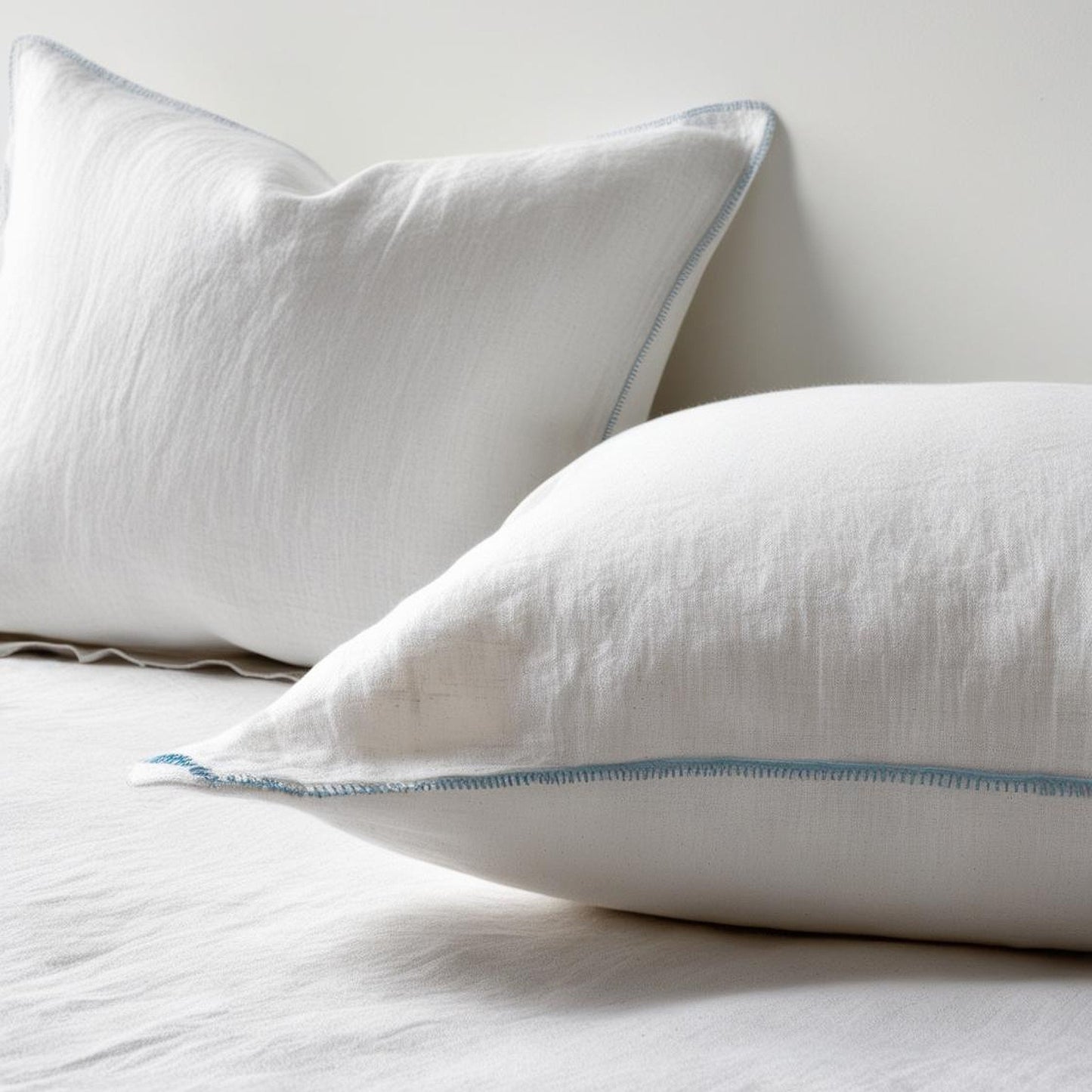 Parure de draps rustique optique BLANC lin-195gr/m2