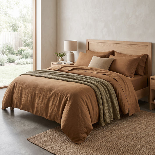 Complete linen set CANELA—160 g/m²