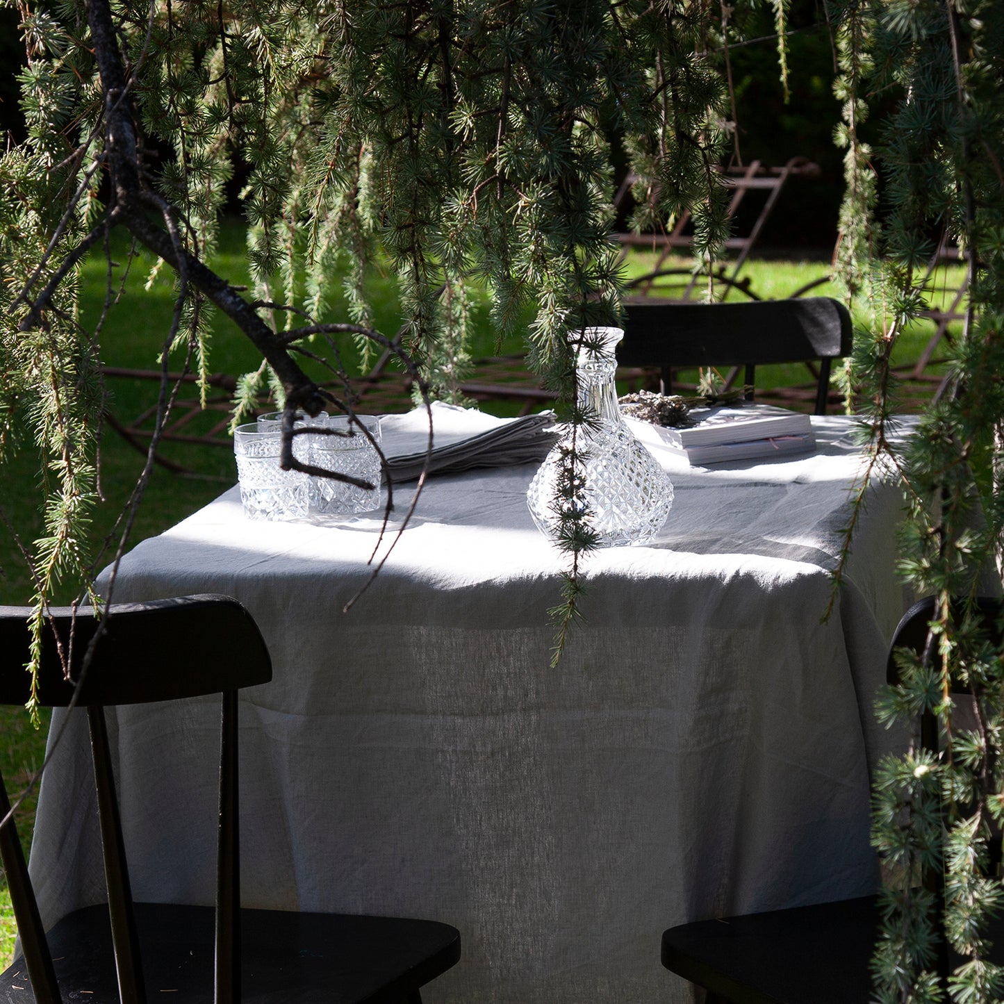 Linen tablecloth LIGHT GRAY