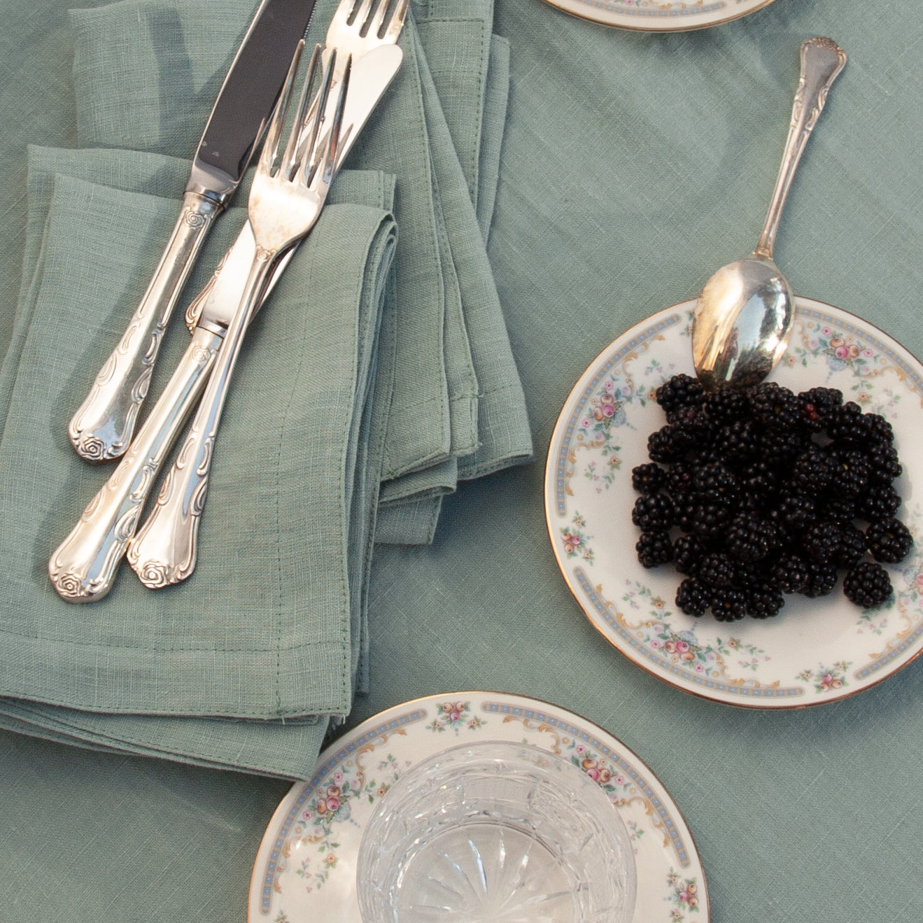 Linen Tablecloth MINT GREEN