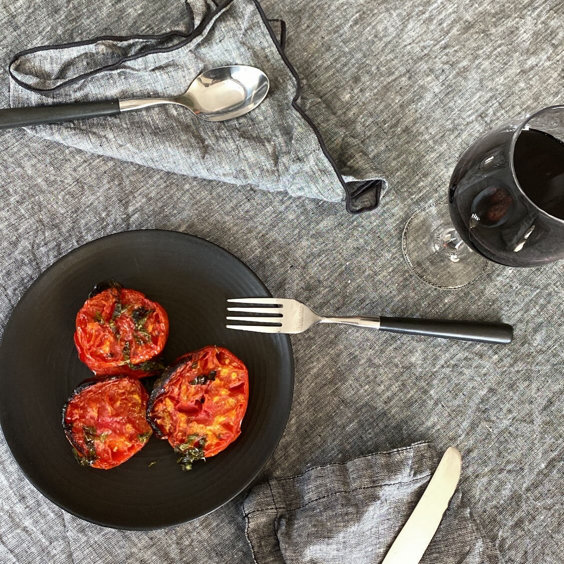 Linen napkins GRAY JASPERED