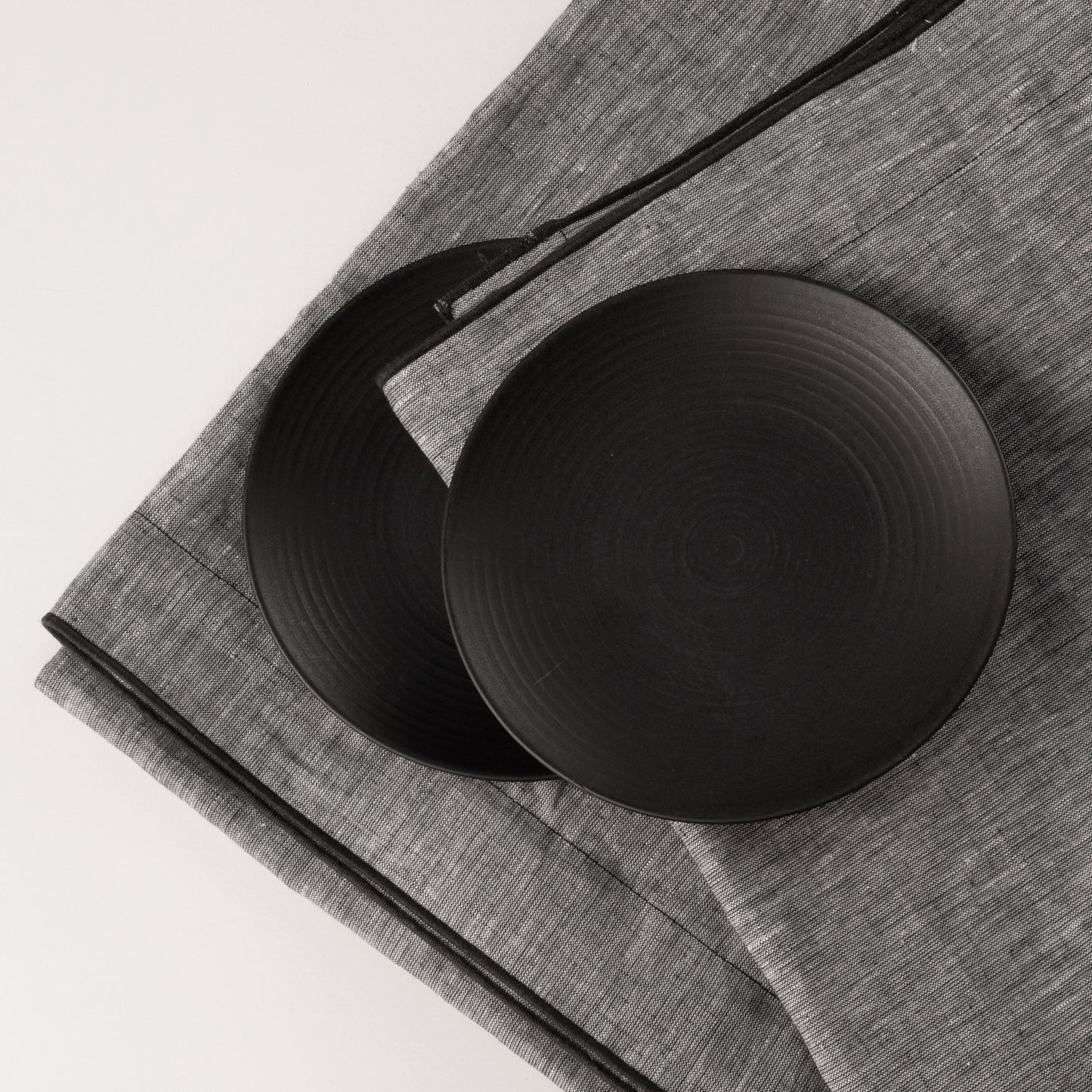 Linen Tablecloth GRAY mottled