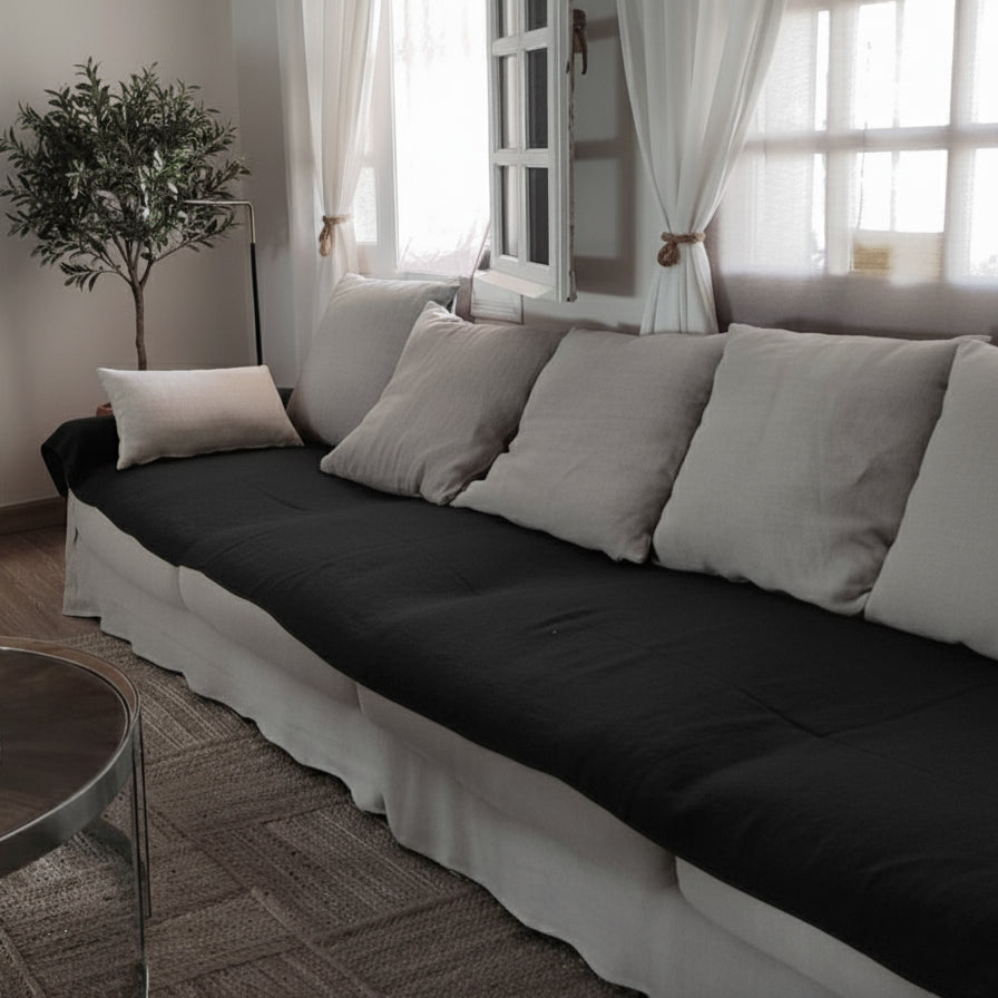 Plaids for SOFA in washed linen