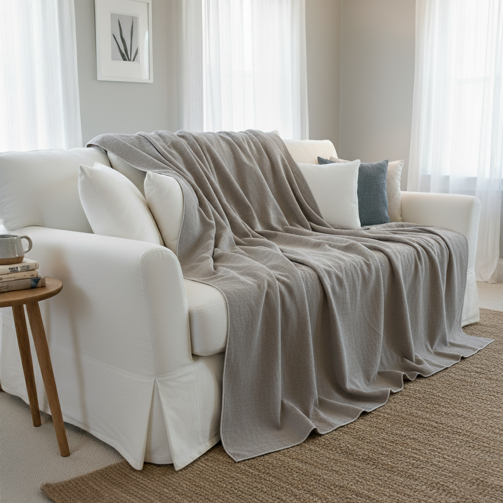 Plaids for SOFA in washed linen