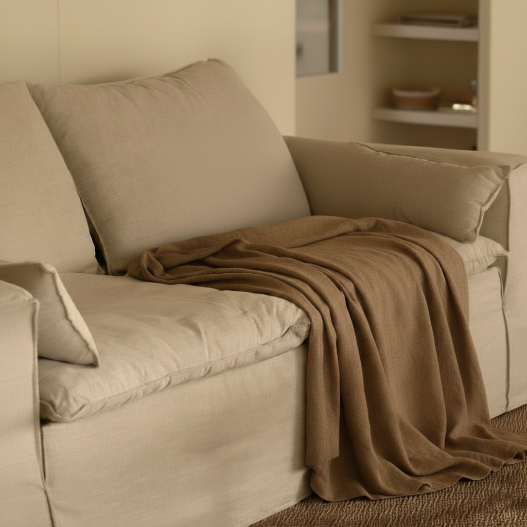 Plaids for SOFA in washed linen