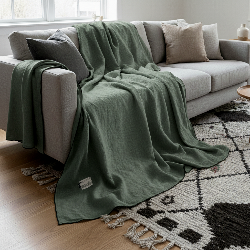 Plaids for SOFA in washed linen