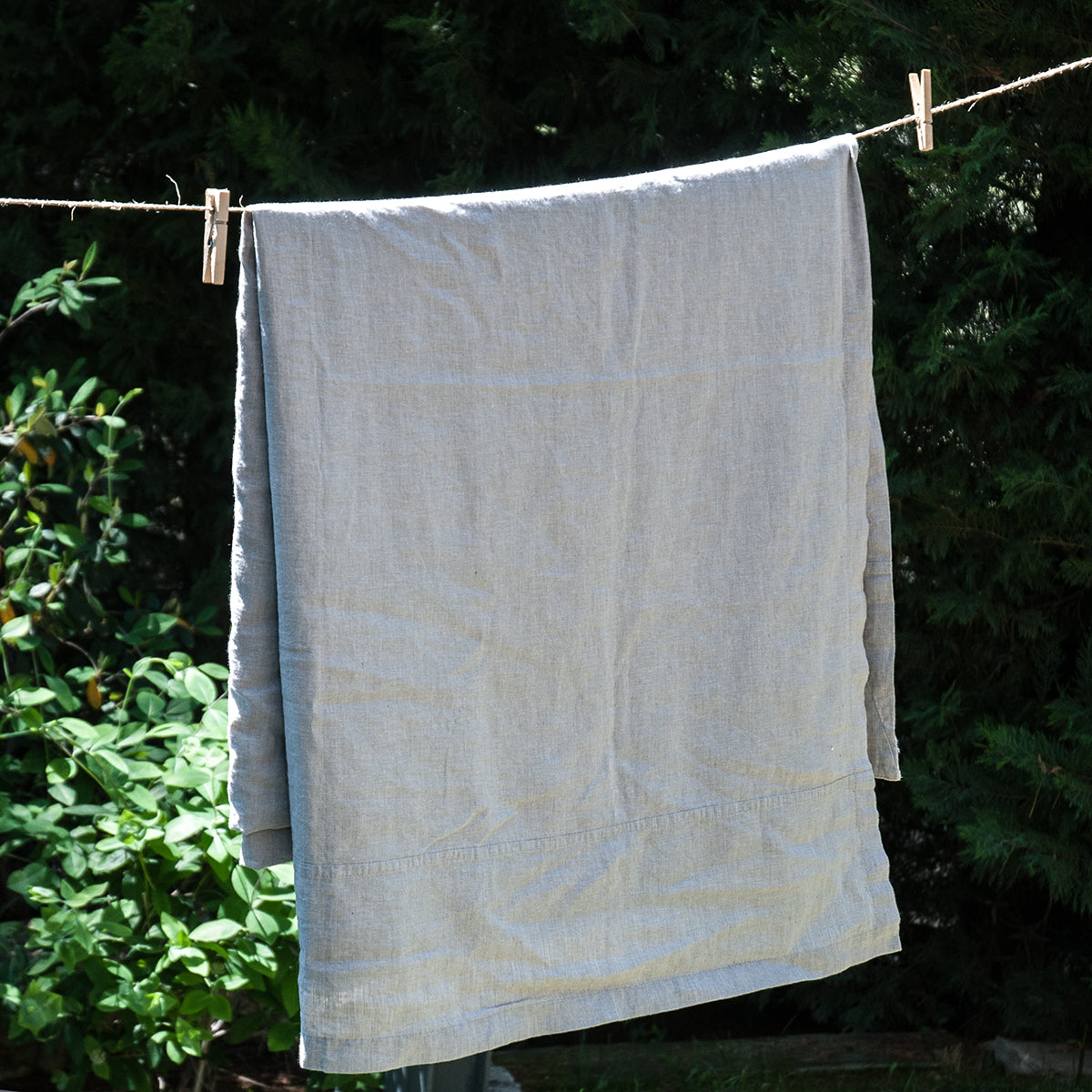 Juego de sábanas de lino GRIS CLARO-180gr/m2