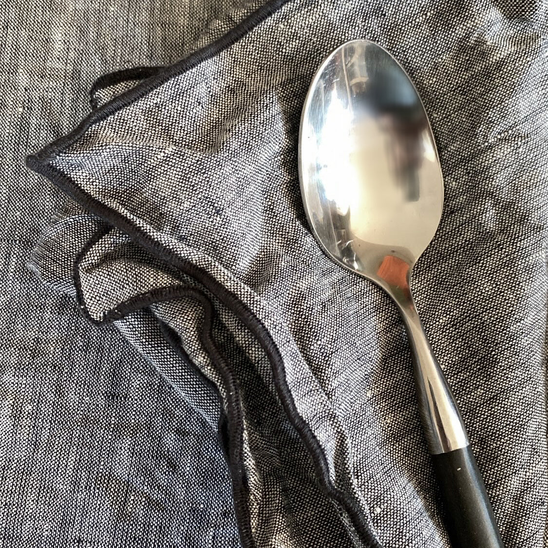 Linen napkins GRAY JASPERED