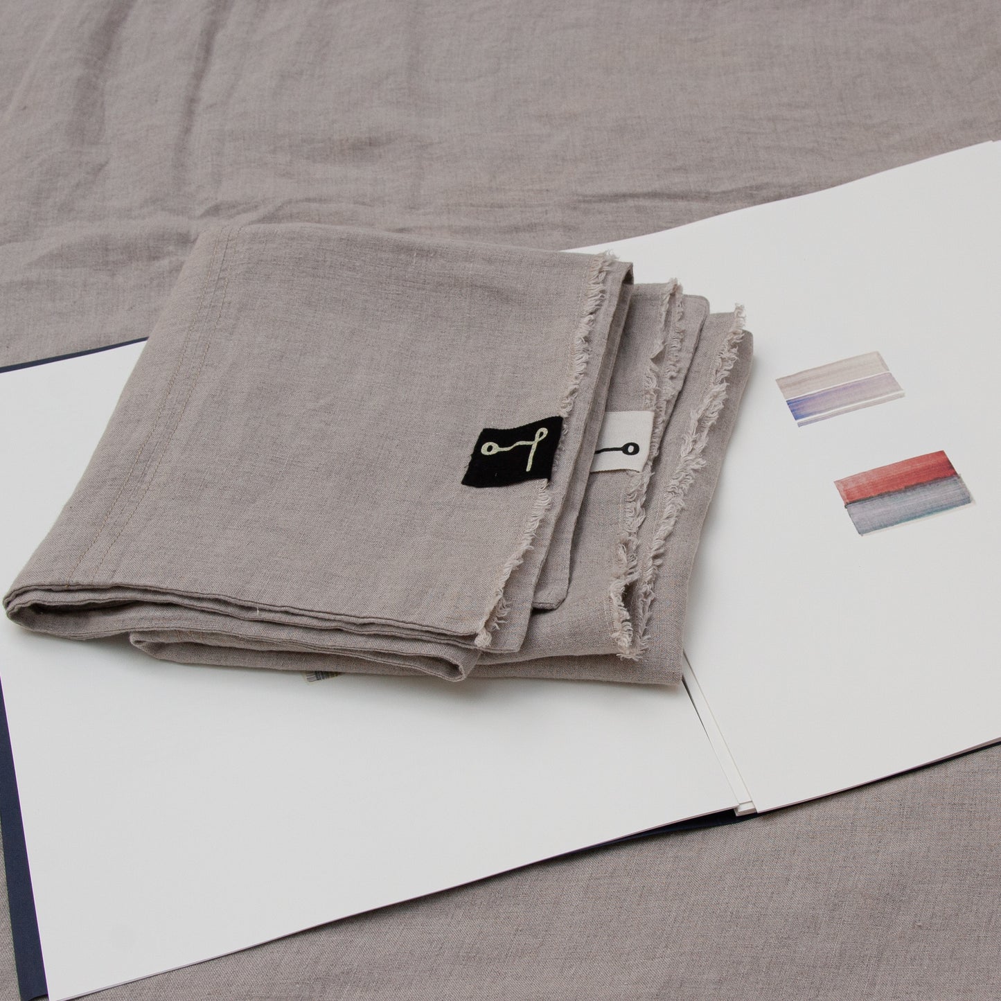 Detalle de Fundas de lino para almohada.