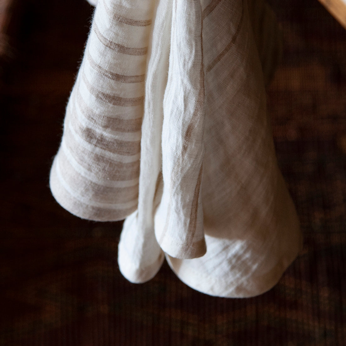 Mantel rayado de lino ELISABETH - dE.LENZO