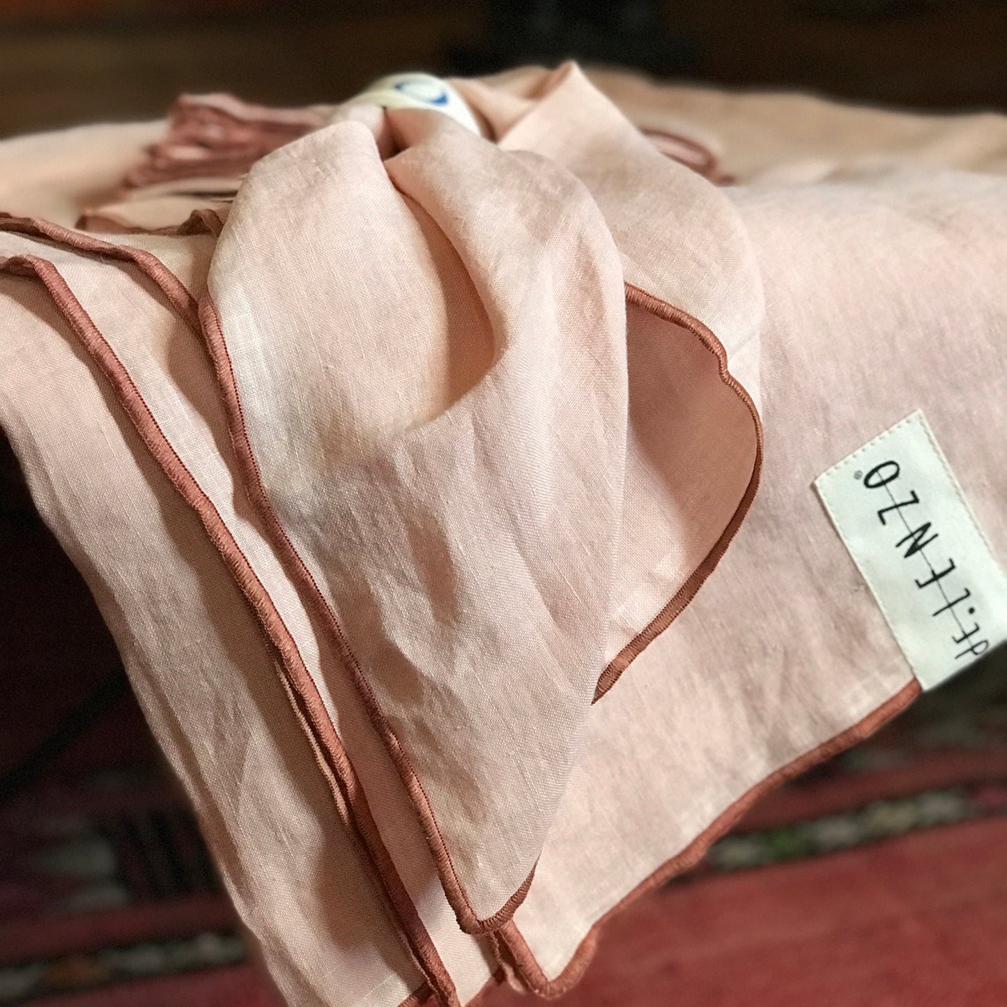 ROSE linen tablecloth