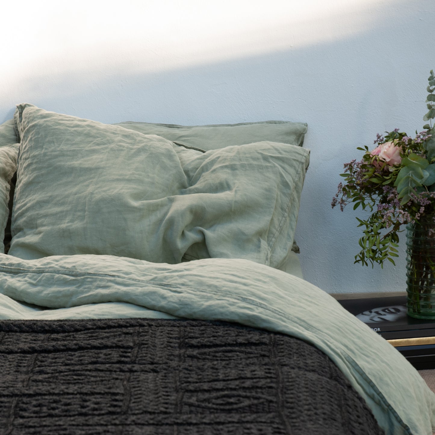 Funda de almohada lino VERDE