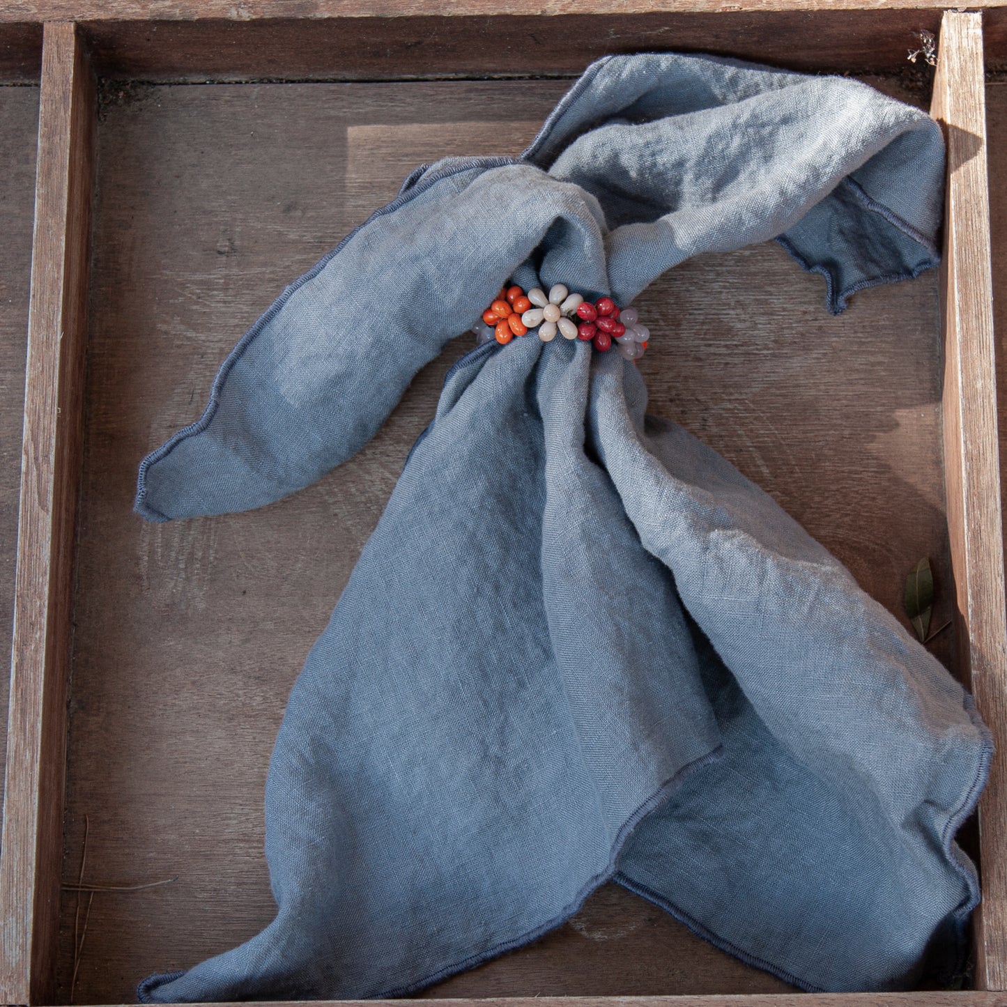 Linen napkins with hemstitch