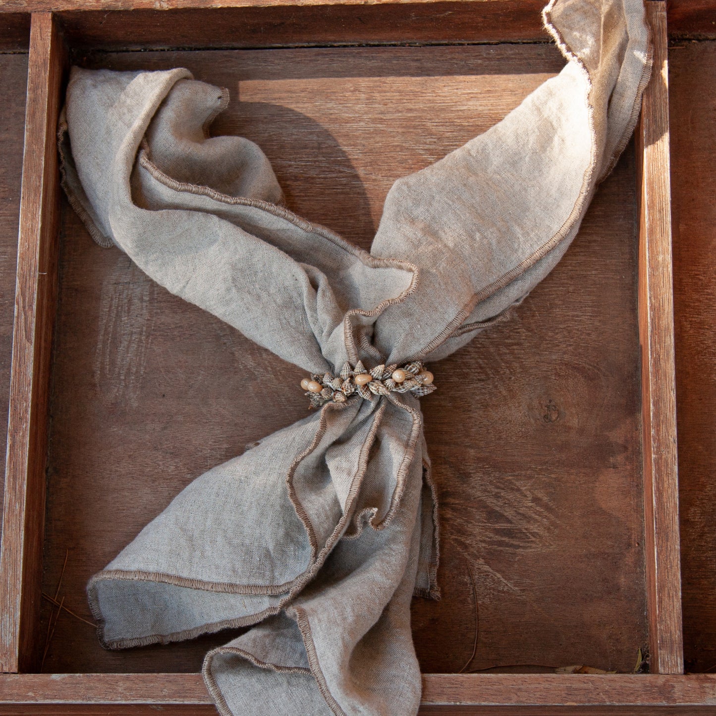 Linen napkins with hemstitch