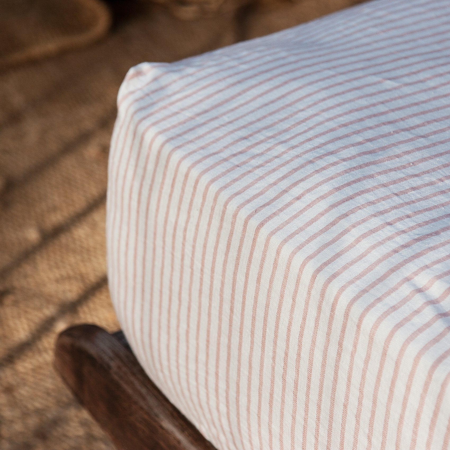 Bajera de lino MARINERA rosa - dE.LENZO