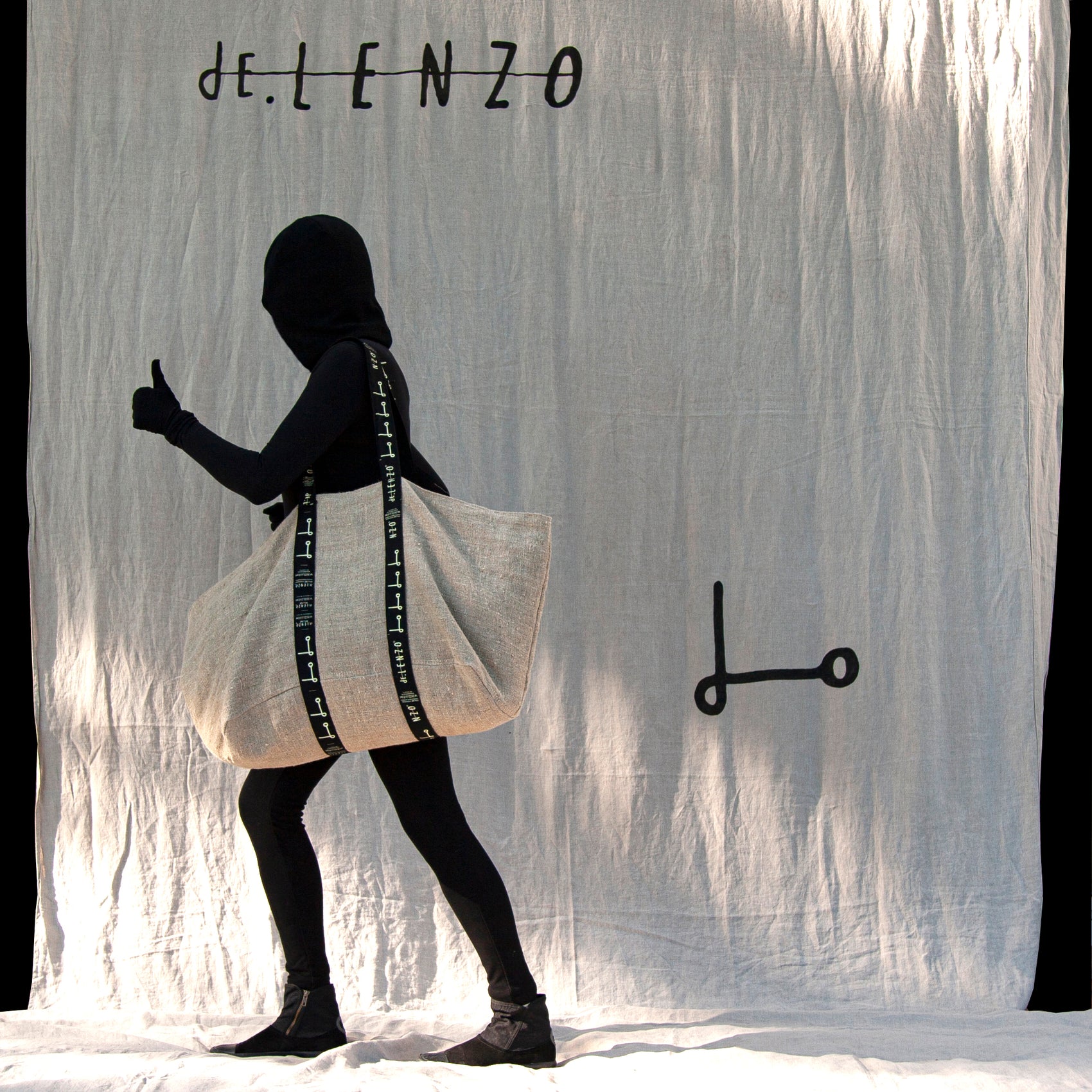 Shopper bag XXL- NATURAL - dE.LENZO