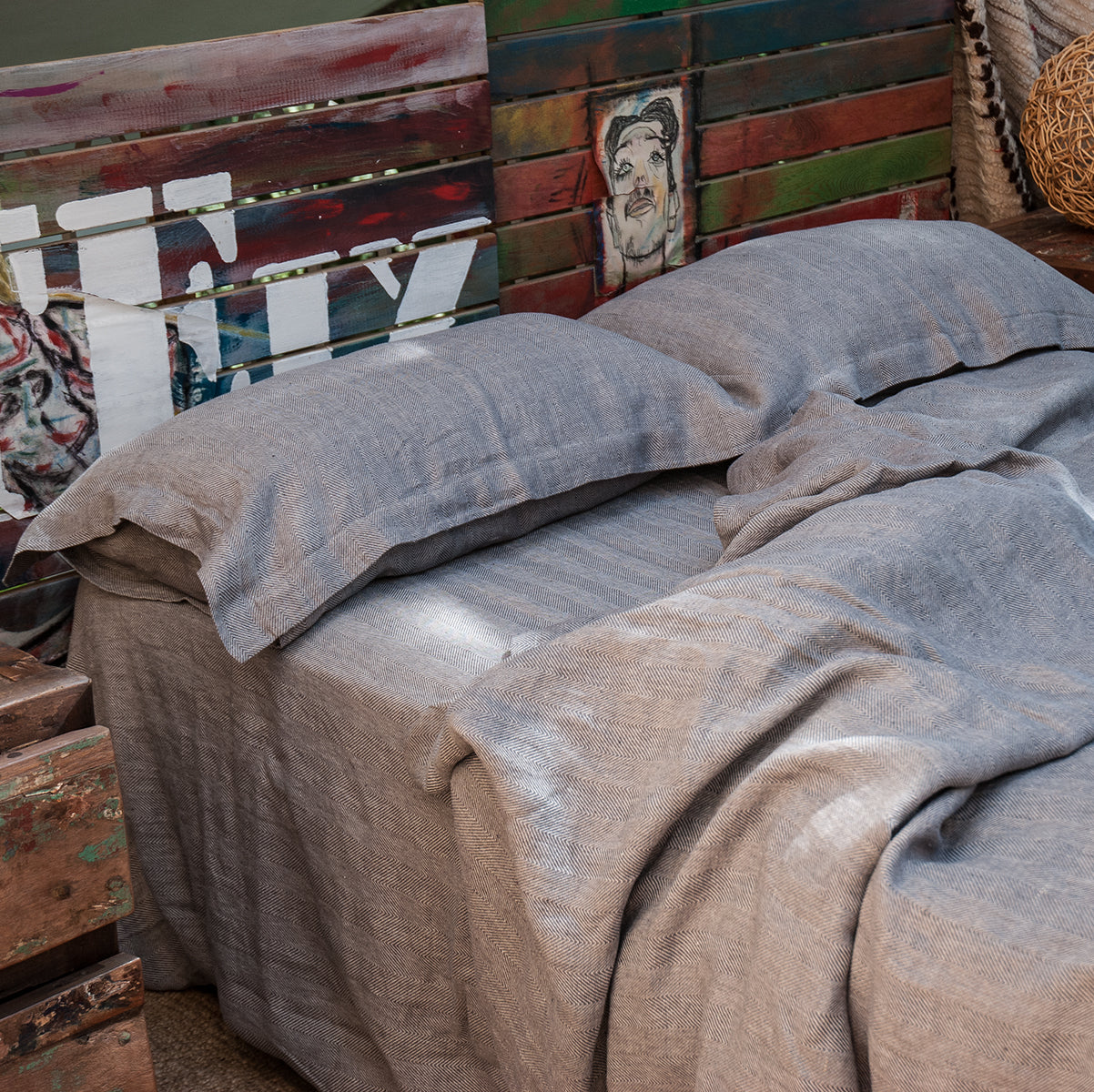 Funda de almohada de lino OSLO - dE.LENZO