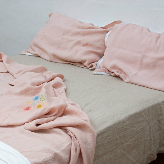 ROSE linen pillowcase- 170gr/m2