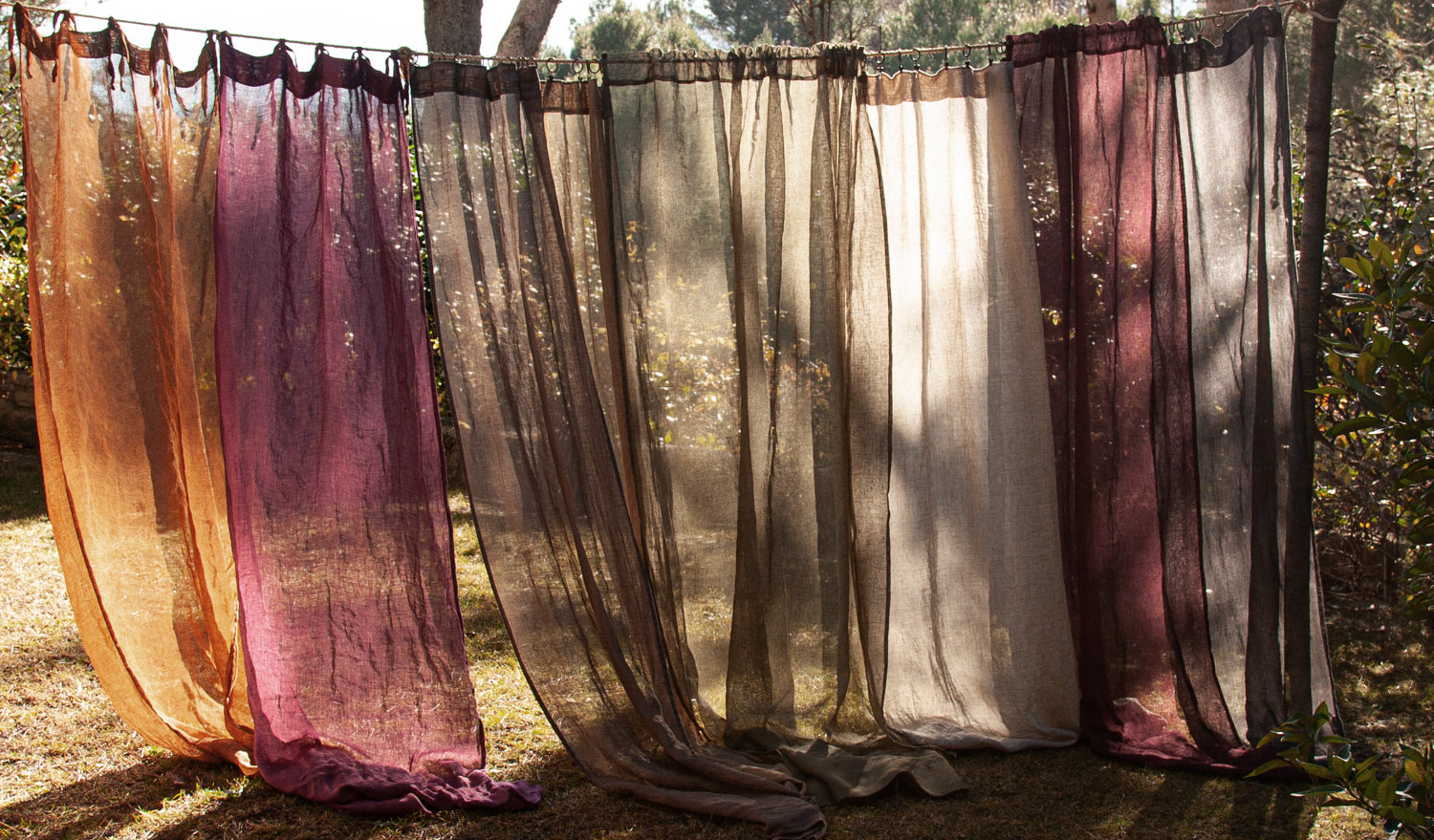 Linen curtains