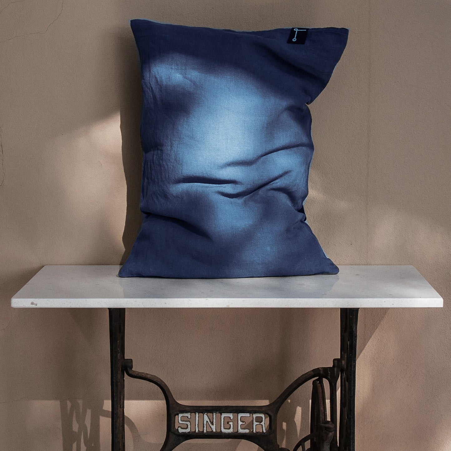 Linen pillowcase BLUE-170gr/m2