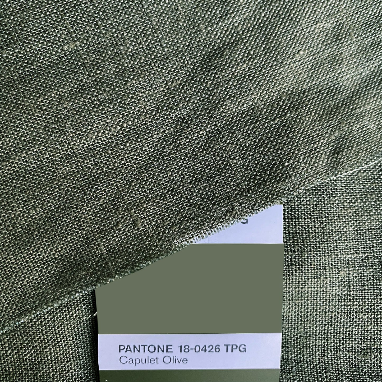 Parure de lit en lin CAPULET OLIVE-190gr/m2
