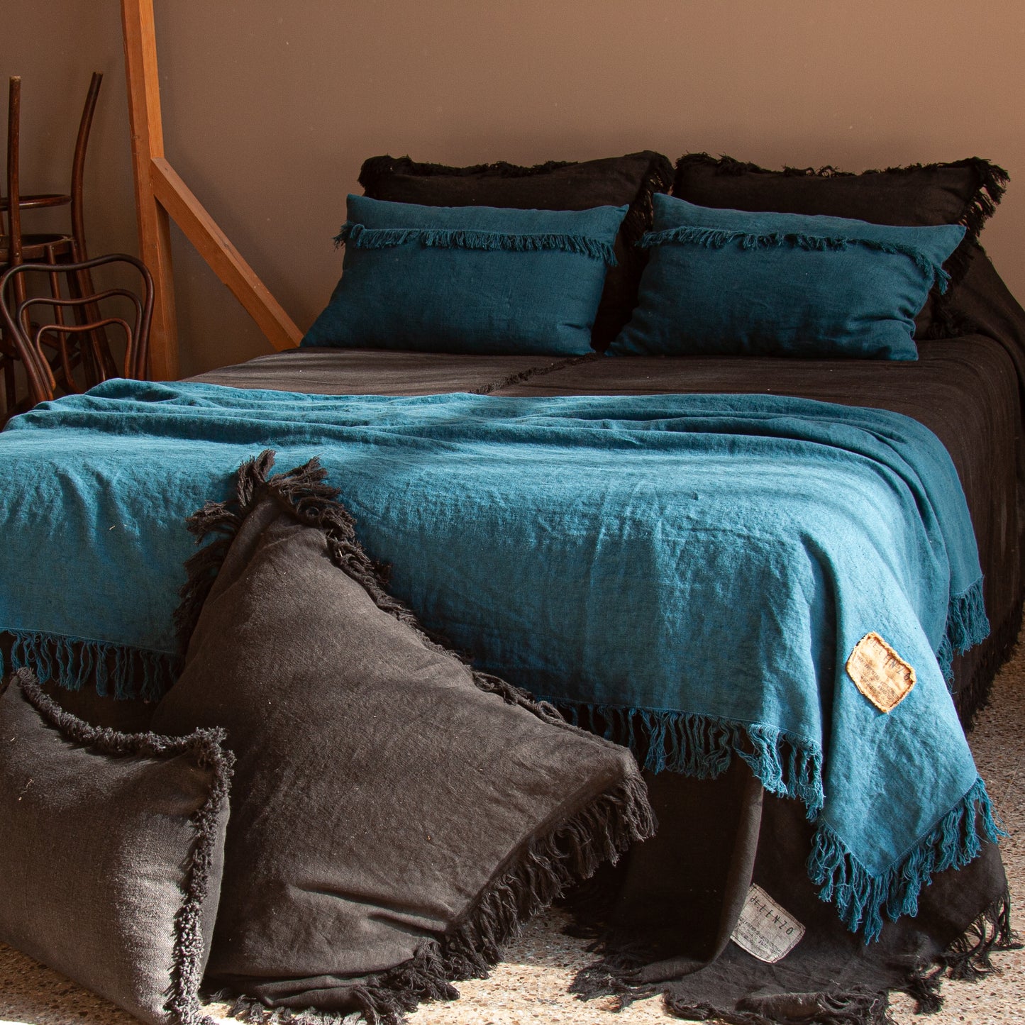 Plaids en lin lavé personnalisés pour PERSONALISED