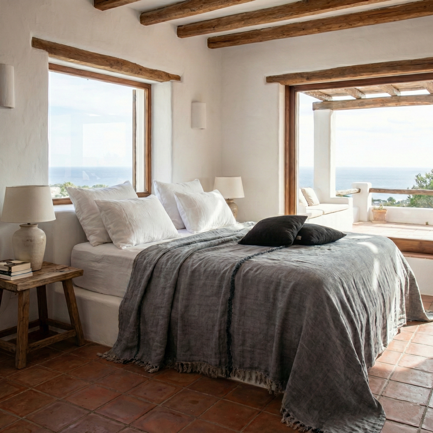 JAIPUR washed linen bedspreads