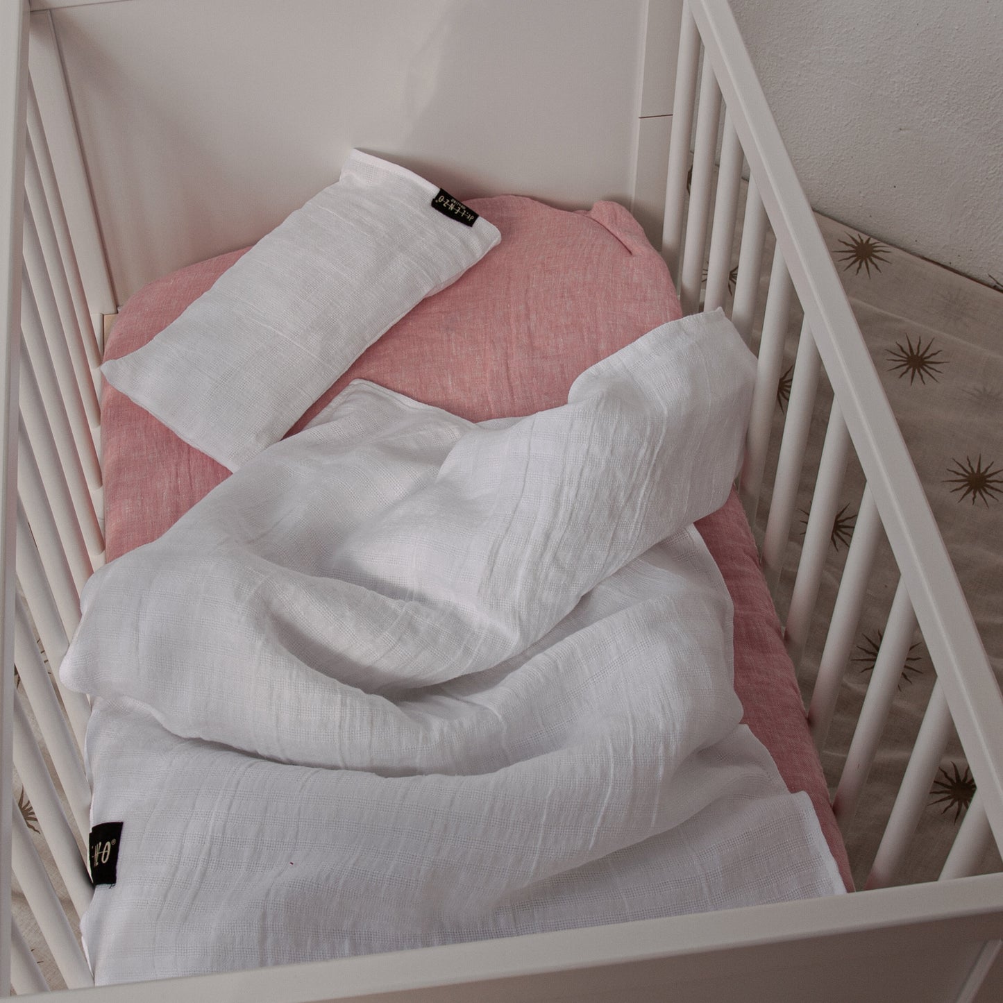 funda nordica blanca para mini cuna