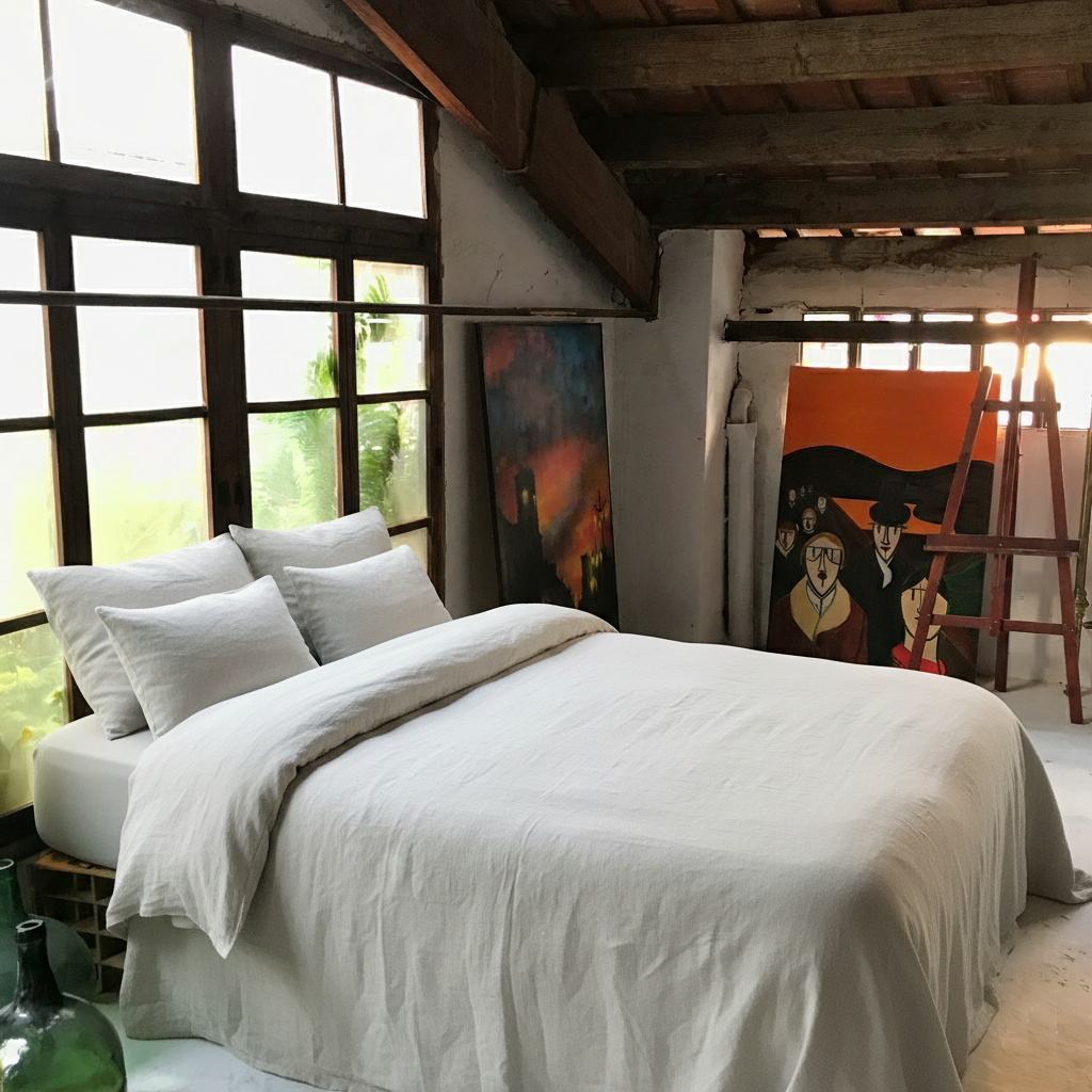 Juego completo lino BLANCO nube 170gr/m2