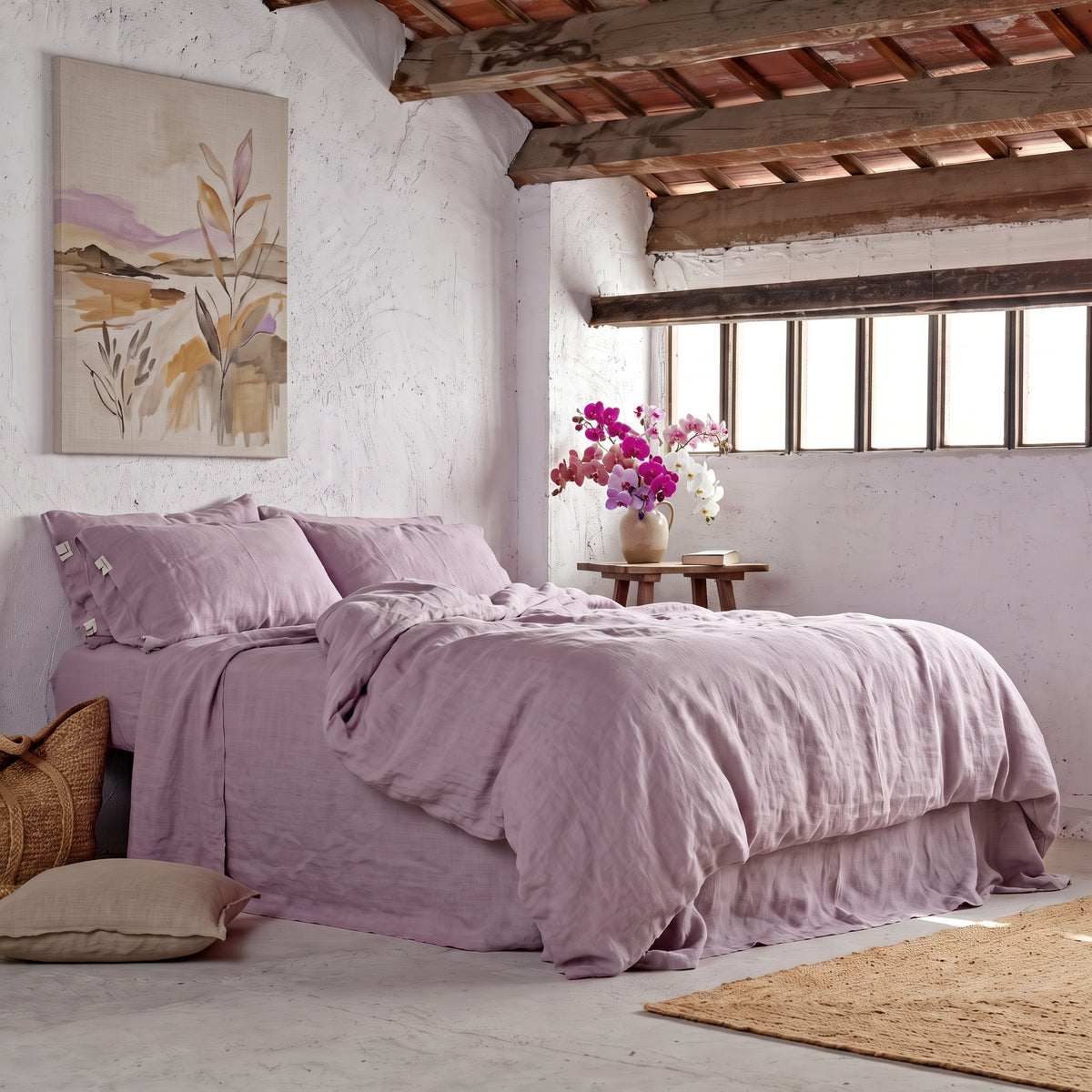 Ensemble complet en lin ORQUÍDEA - 170 g/m²