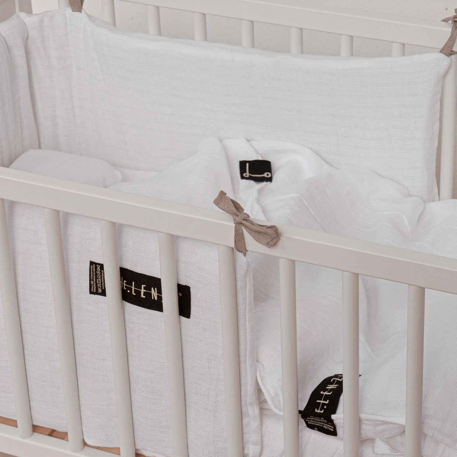 comprar protector mini cuna de lino