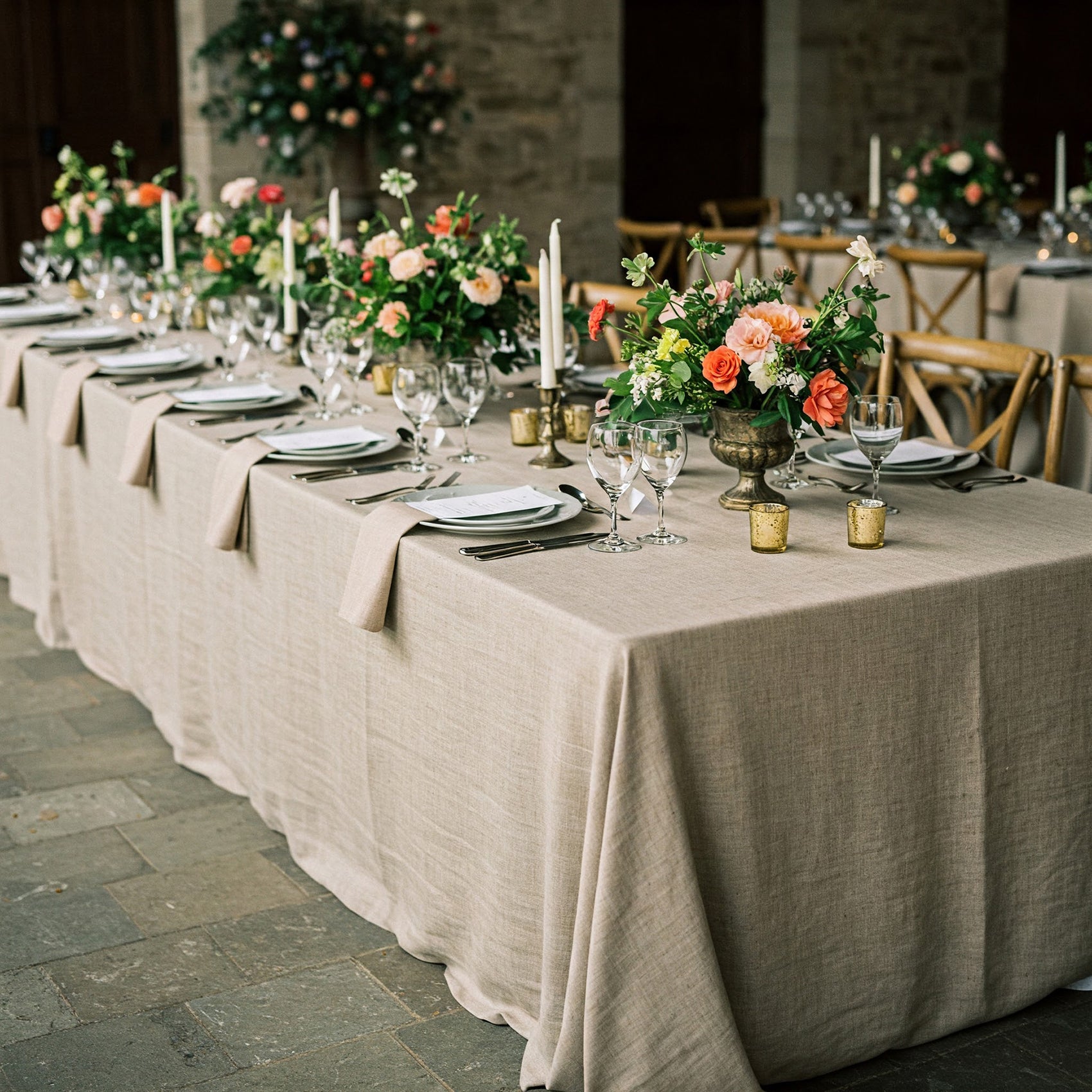 NATURAL linen tablecloth