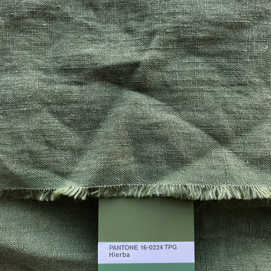 Linen pillowcase green LAUREL-170gr/m2