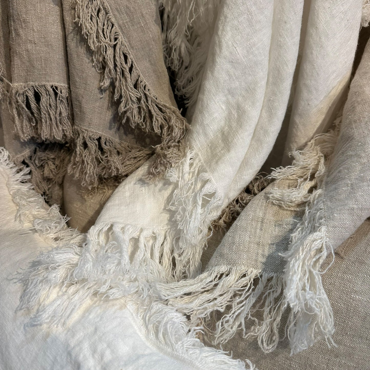 Plaids en lin lavé personnalisés pour PERSONALISED