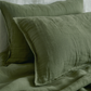Linen pillowcase green LAUREL-170gr/m2