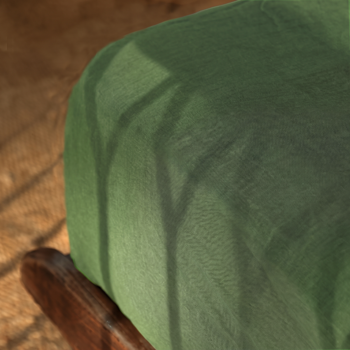 Fitted sheet in GRASS GREEN—170 g/m²